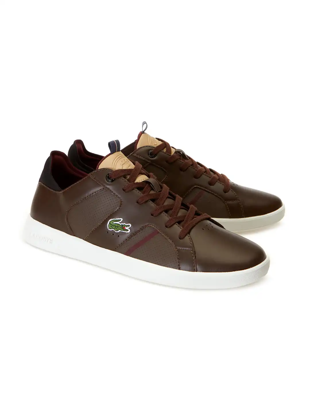 Buy Lacoste Men Brown Leather Sneakers - Casual Shoes for Men