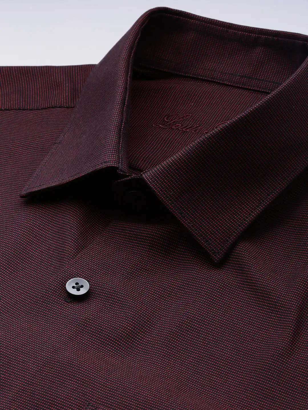 Buy Louis Philippe Men Maroon Slim Fit Self-Design Formal Shirt - Shirts  for Men 8294055 | Myntra