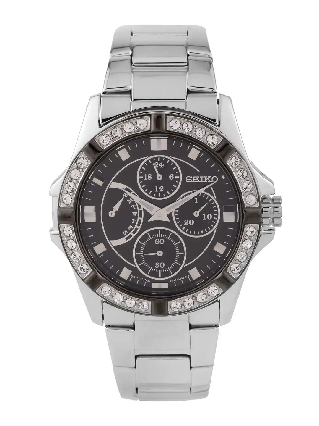 Buy SEIKO LORD Women Black Swarovski Dial Watch SRLZ93P1 - Watches