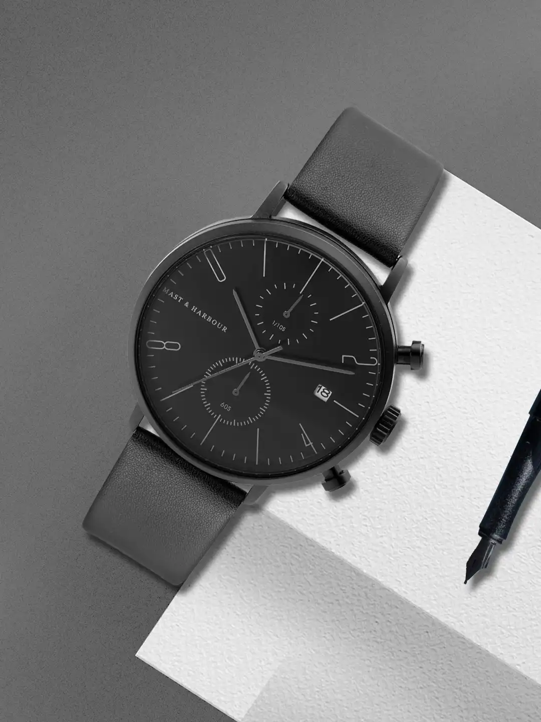 Buy Mast & Harbour Unisex Black Chronograph Watch MFB-PN-WTH-6288G