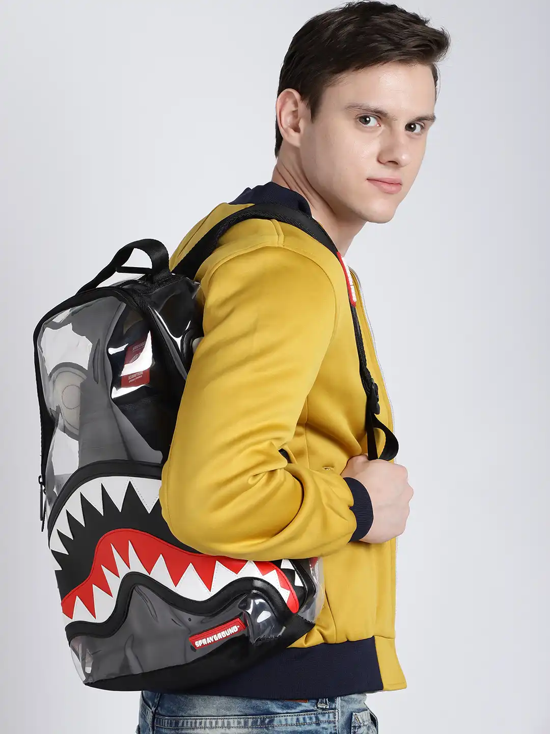 Buy SPRAY GROUND Unisex Black & Red Graphic Backpack - Backpacks