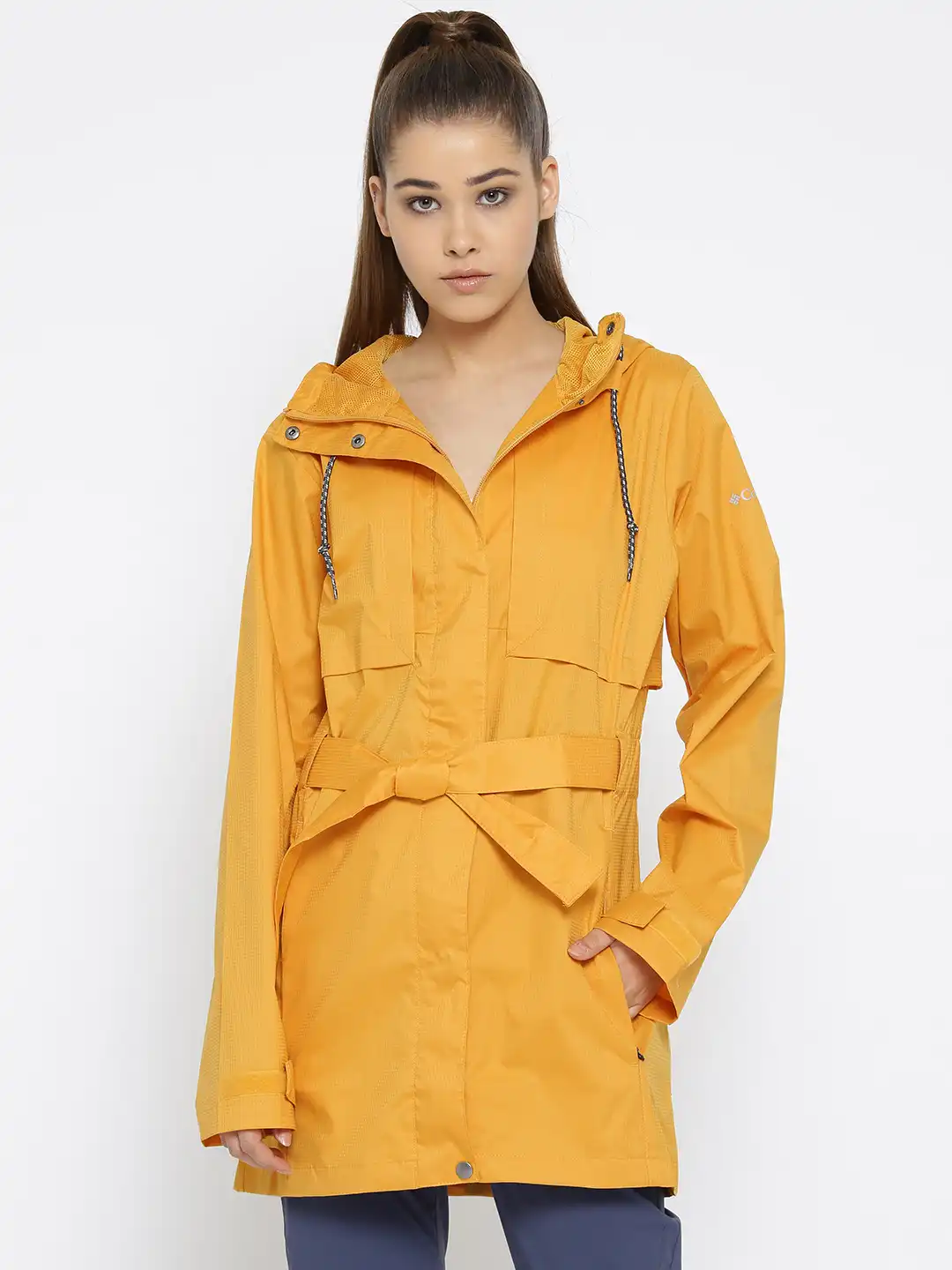 Buy Columbia Women Yellow Self-Checked Pardon My Trench Waterproof