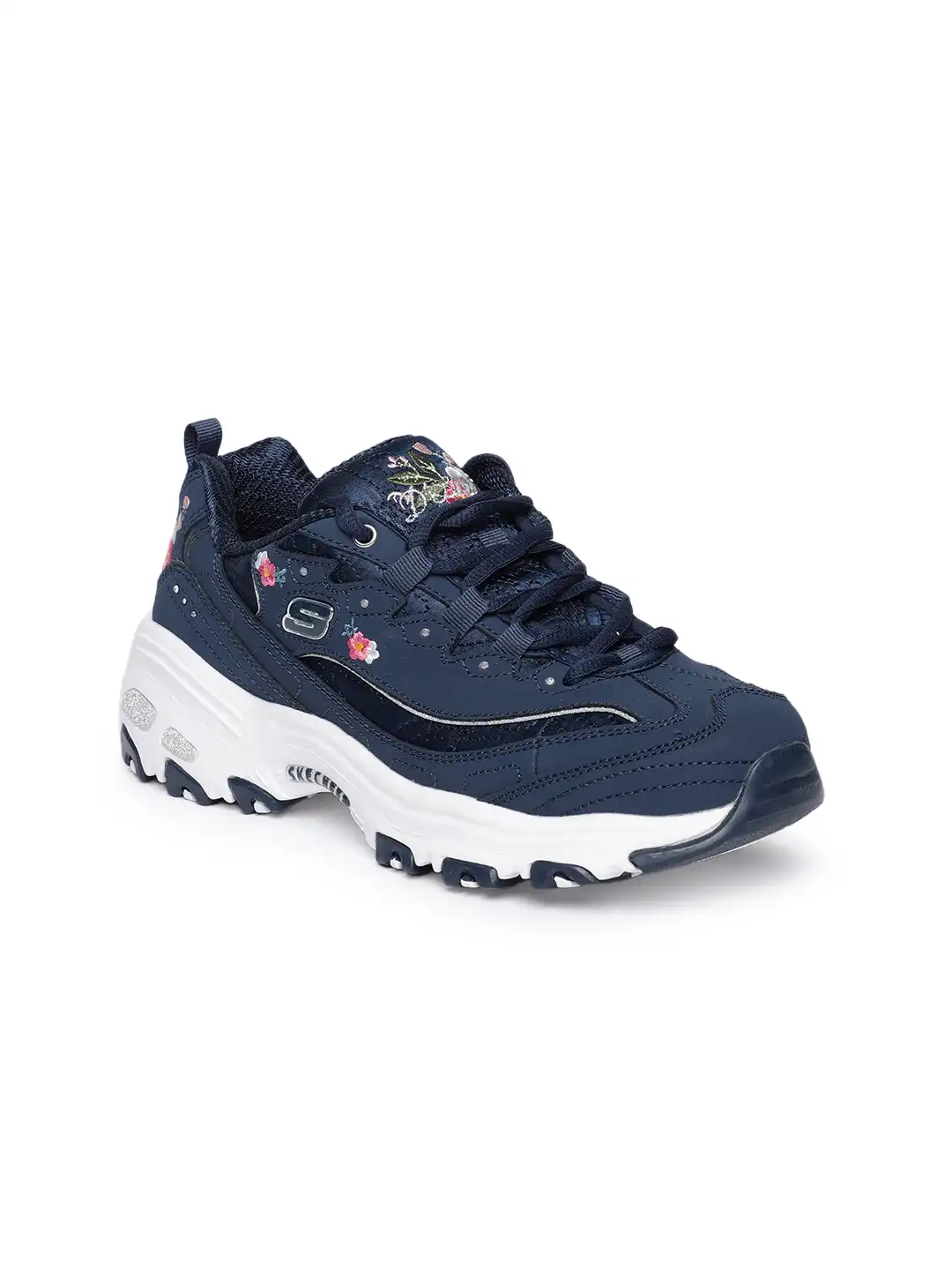 Buy Skechers Women Blue D'LITES-BRIGHT BLOSSOMS Sneakers - Casual