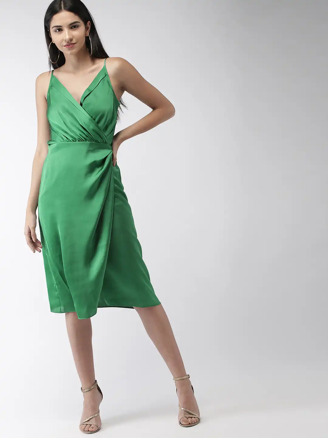 Buy Tommy Hilfiger TommyxZendaya Women Green Solid Wrap Dress - Dresses for  Women 8823917 | Myntra