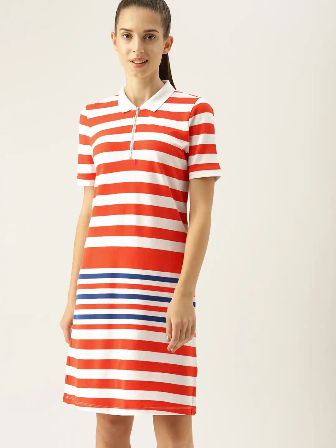 orange striped t shirt dress Orange Tiger Stripe T-Shirt Dress
