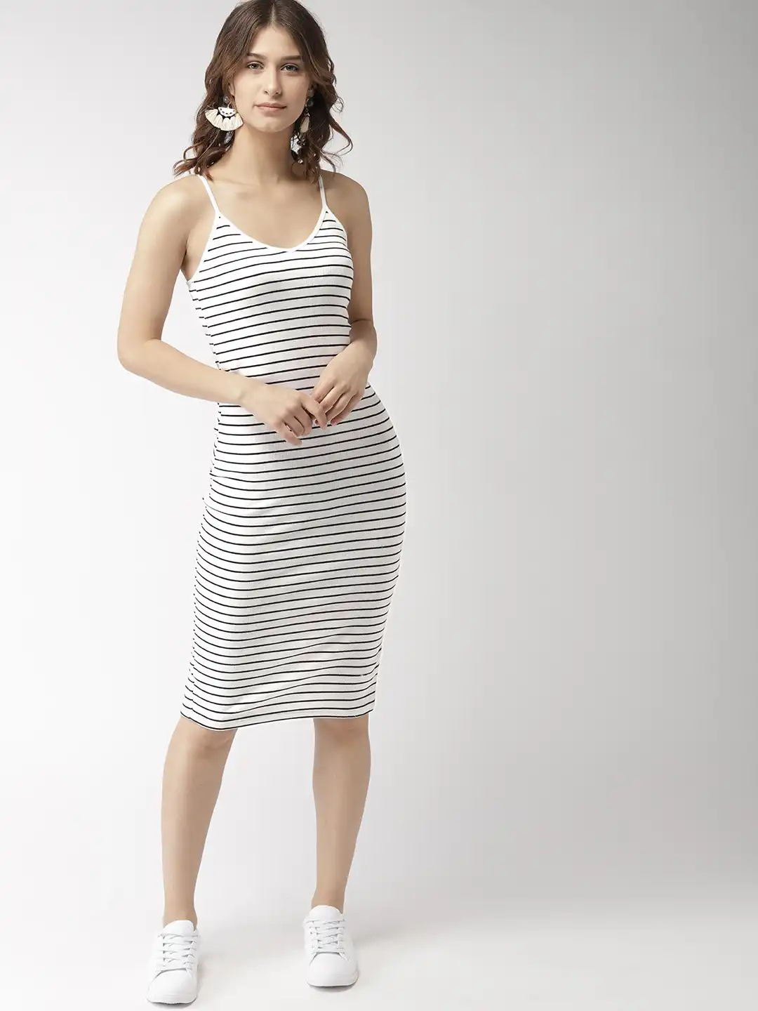 forever 21 striped bodycon dress Buy Women White & Black - Dresses for Women 9049789 Striped mini dress