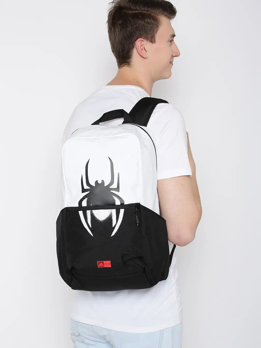 Buy ADIDAS Boys Black & White Colourblocked MV Spiderman Laptop Backpack  with Printed Detail - Backpacks for Boys 9203207 | Myntra