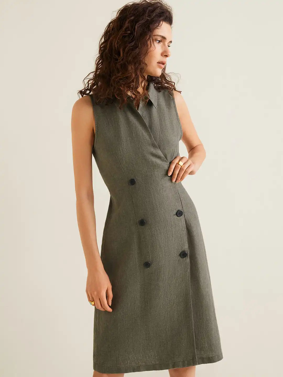 Buy MANGO Women Olive Green Solid Linen Wrap Dress - Dresses for Women 9350073 | Myntra Buy MANGO Women Olive Green Solid Linen Wrap Dress - Dresses for Women 9350073 | Myntra