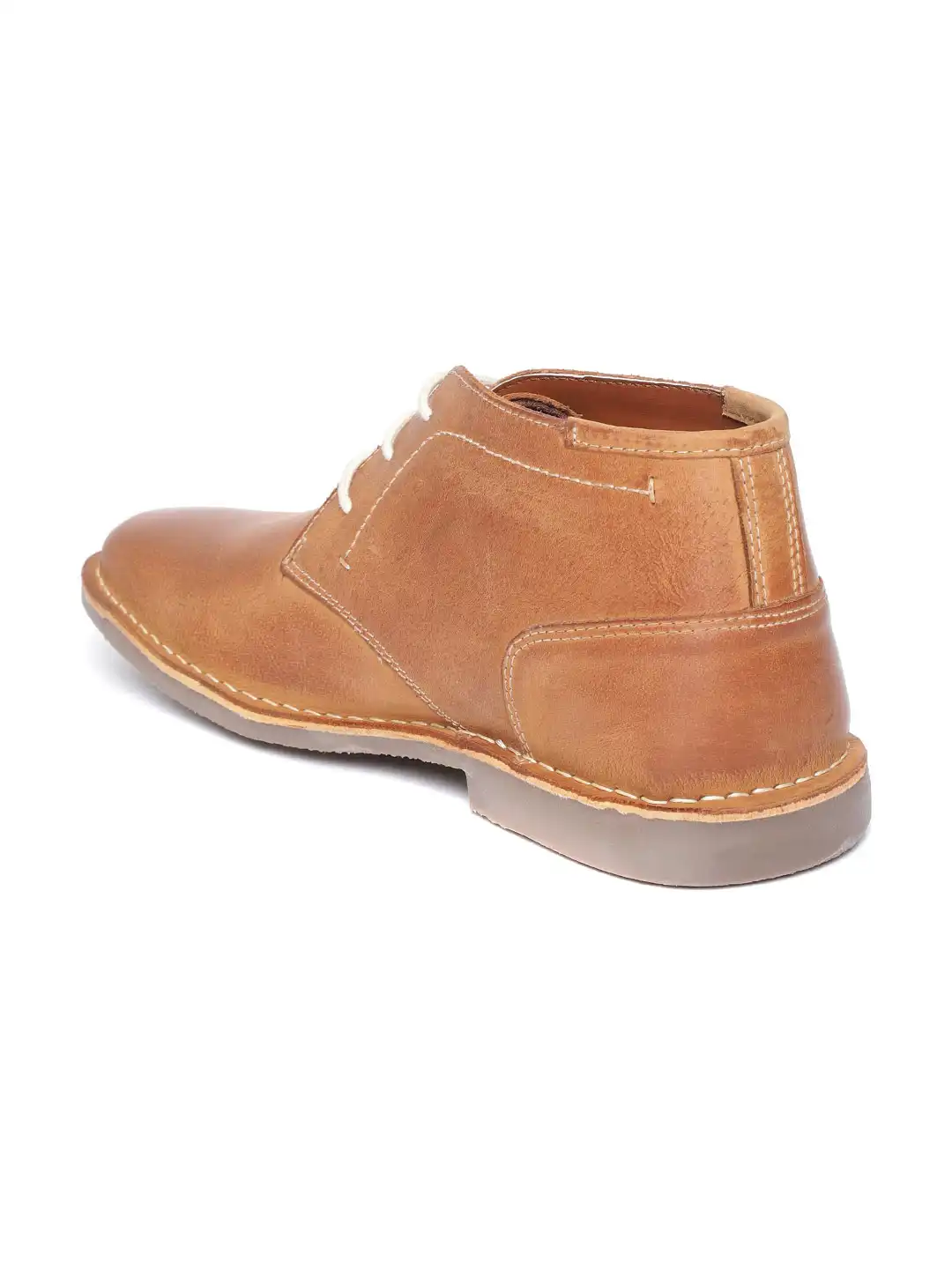 Buy Red Tape Men Tan Brown Solid Leather Derbys - Casual Shoes for