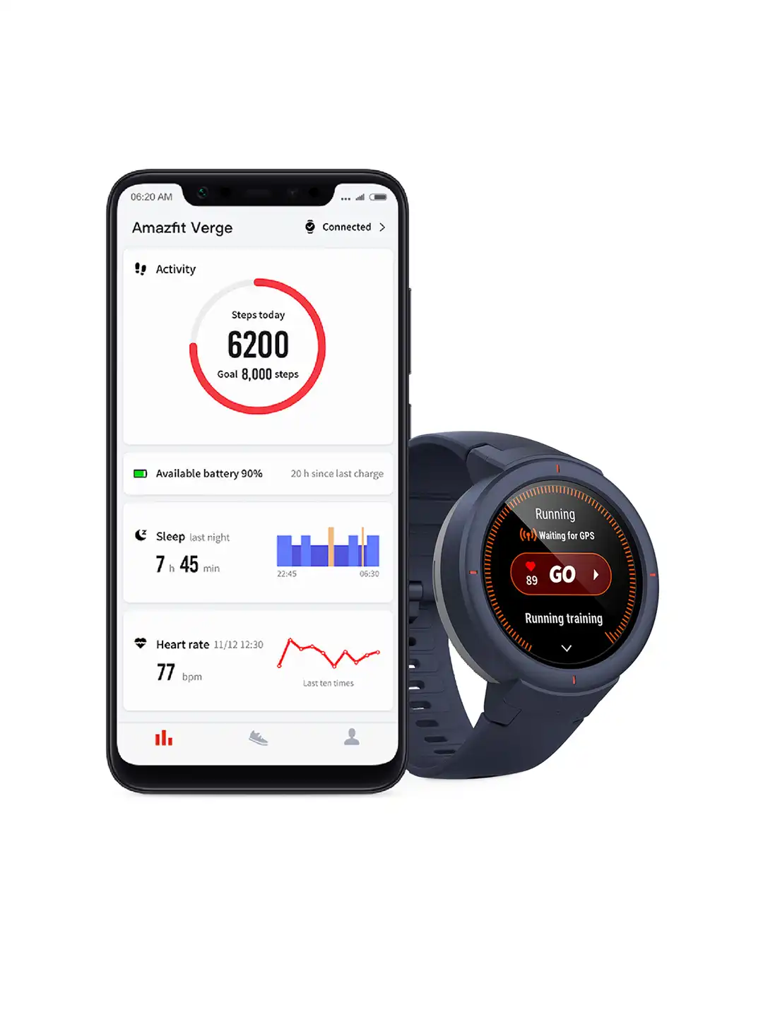 Buy Amazfit Unisex Blue Verge Smart Watch A1811 - Smart Watches