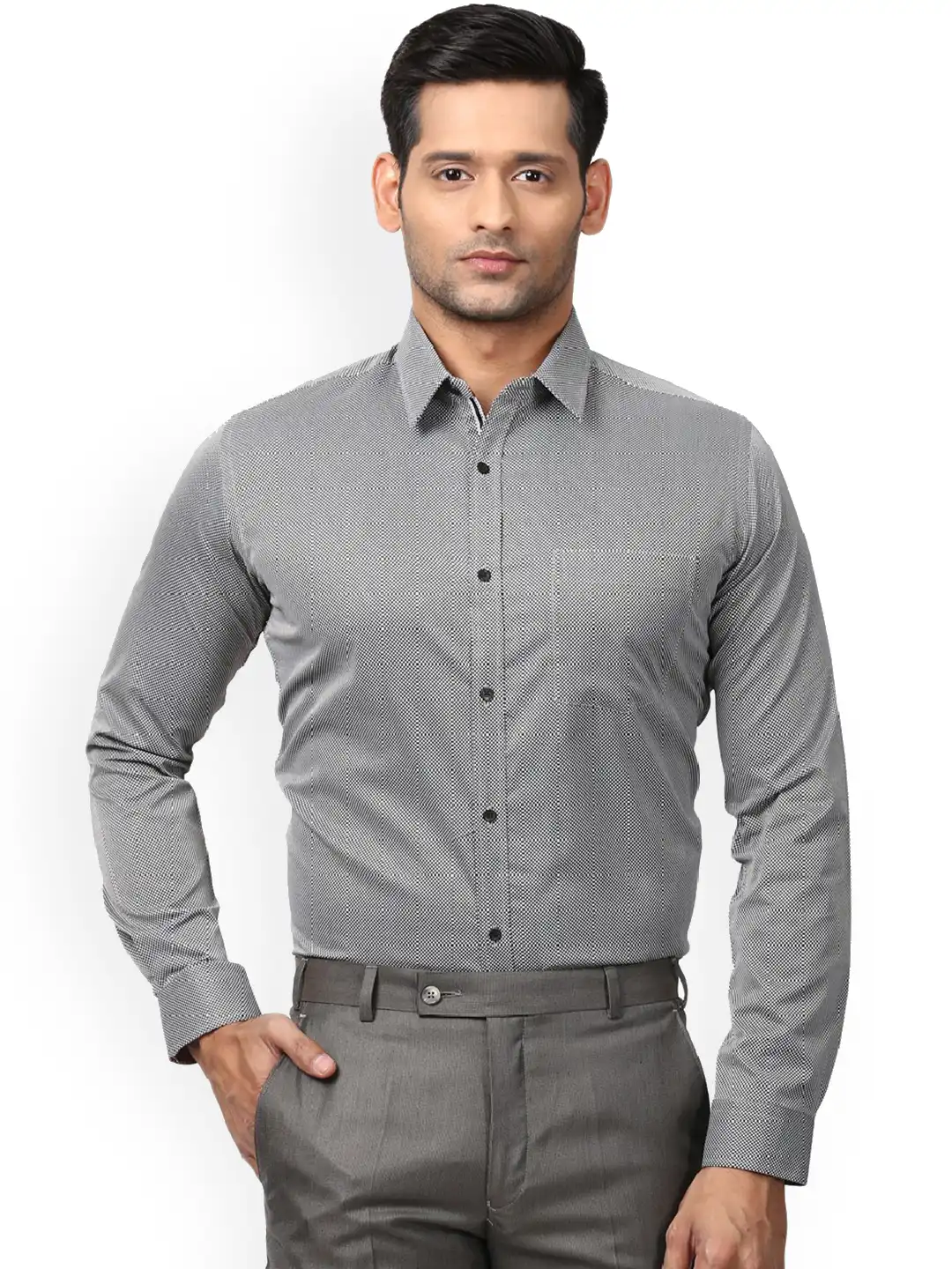 Buy Next Look Men Black & Grey Slim Fit Printed Formal Shirt - Shirts for Men 9878491 | Myntra Buy Next Look Men Black & Grey Slim Fit Printed Formal Shirt - Shirts for Men 9878491 | Myntra