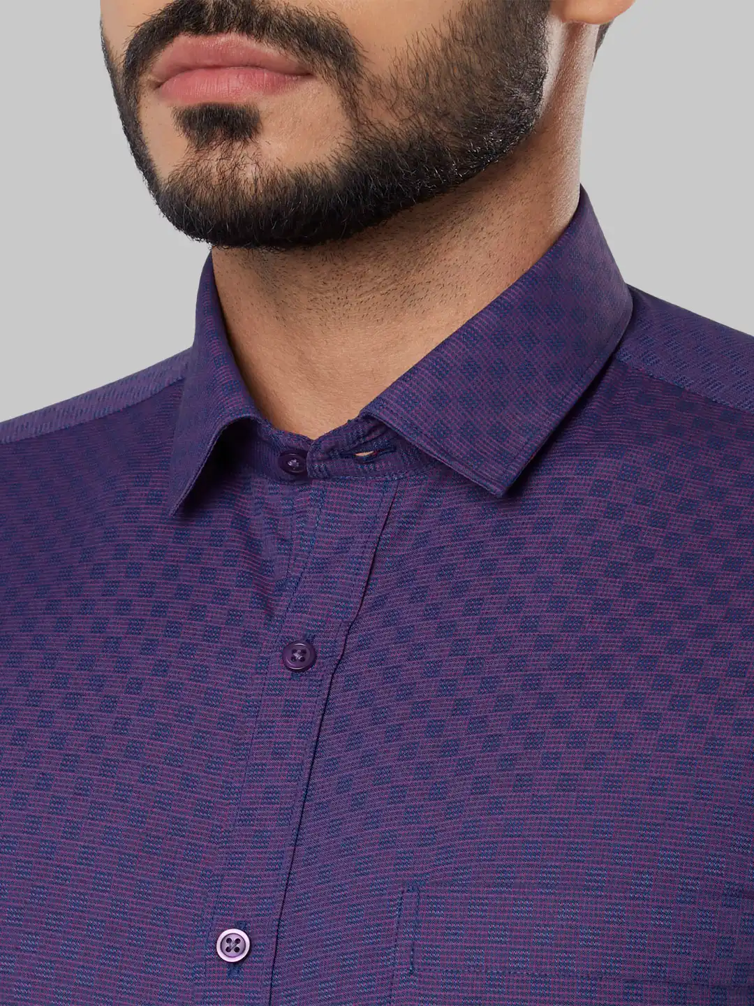 ゆ557 495 Buy Next Look Men Purple Slim Fit Self Design Formal Shirt