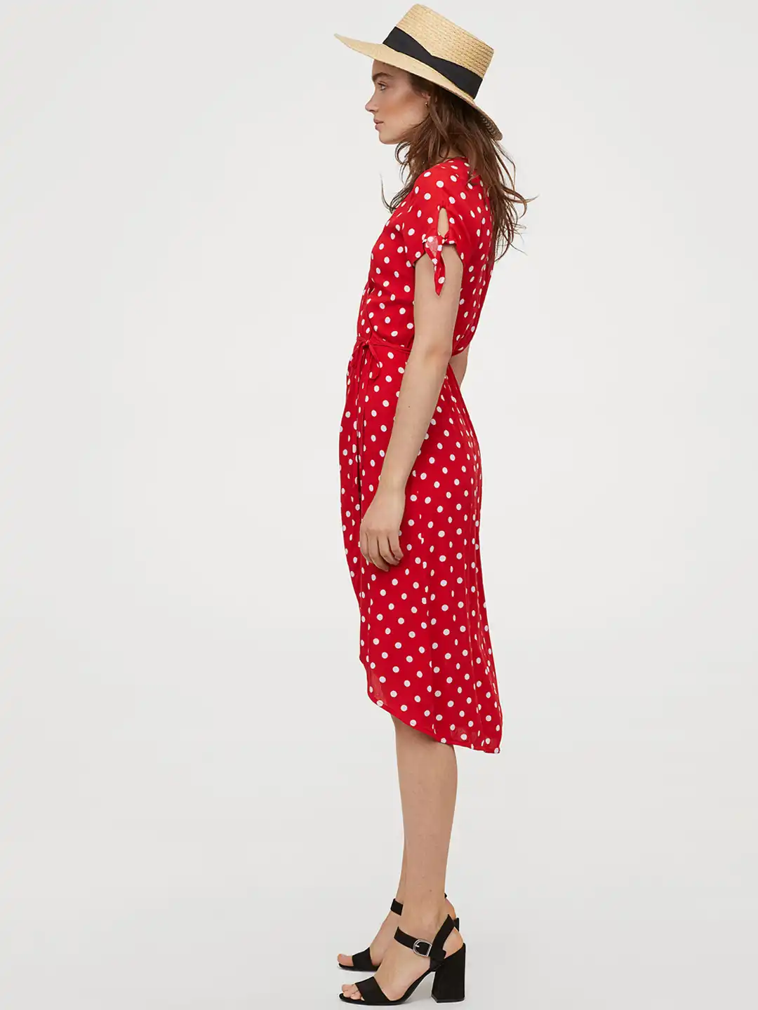Buy H&M Women Red & White Polka Dots Print Wrap Dress - Dresses for Women  10468190 | Myntra