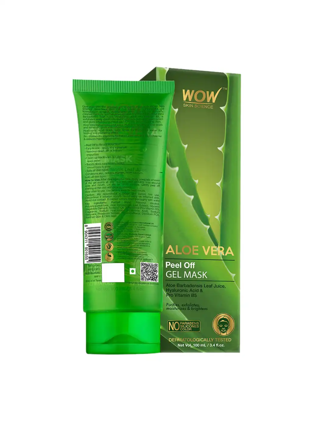 Buy WOW Skin Science Aloe Vera Peel Off Gel Mask - 100 ml - Mask and Peel  for Unisex 12689490 | Myntra