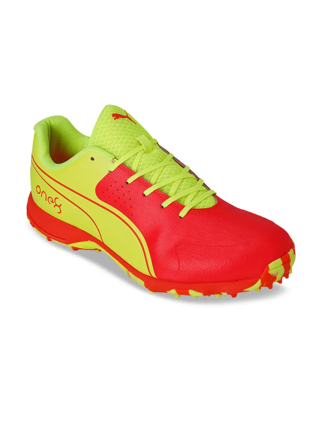 Buy one8 x PUMA Men Red & Yellow FH Cricket Shoes - Sports Shoes