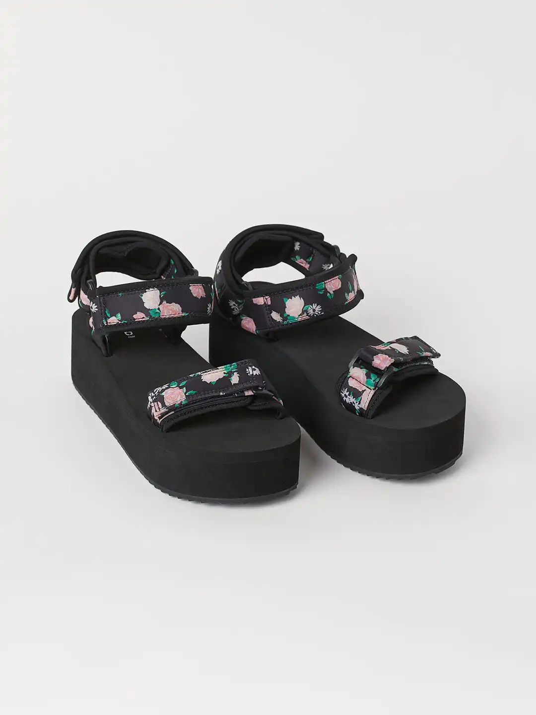 Platform Sandals Tie Strap Sandals H&amp;m Platform Sandals Tie Strap Sandals H&amp;m Chunky Platform Sandals Black  Ladies H&M US