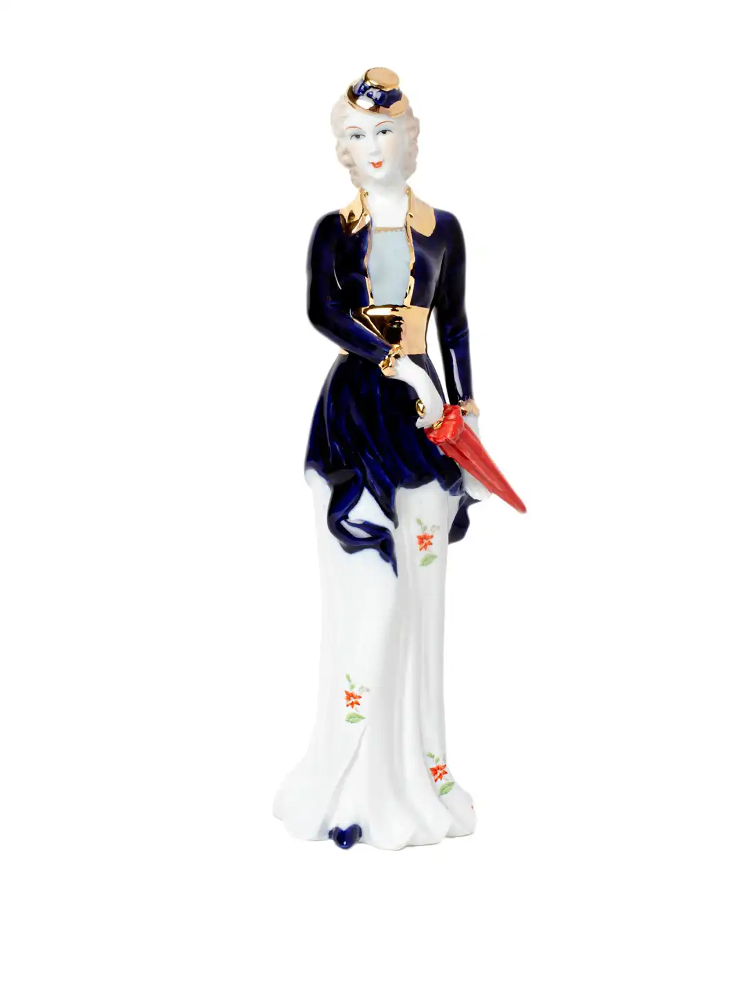 Buy THEDECORKART White & Blue Victorian Lady Fine Porcelain