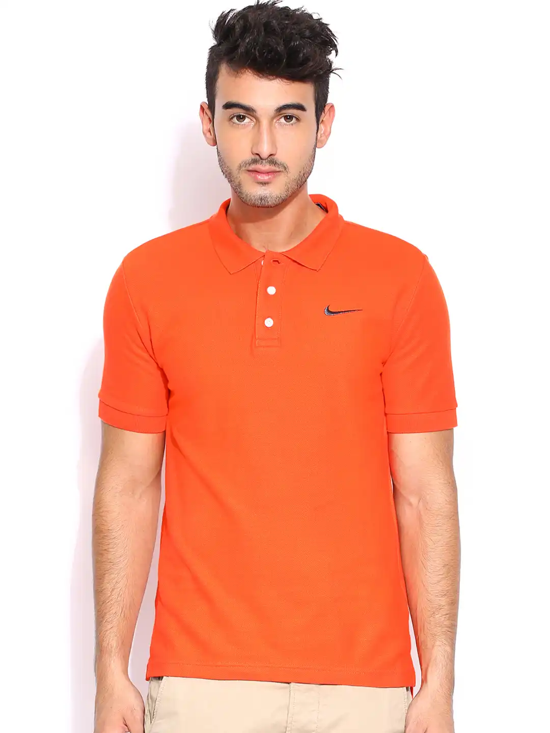 orange nike polo