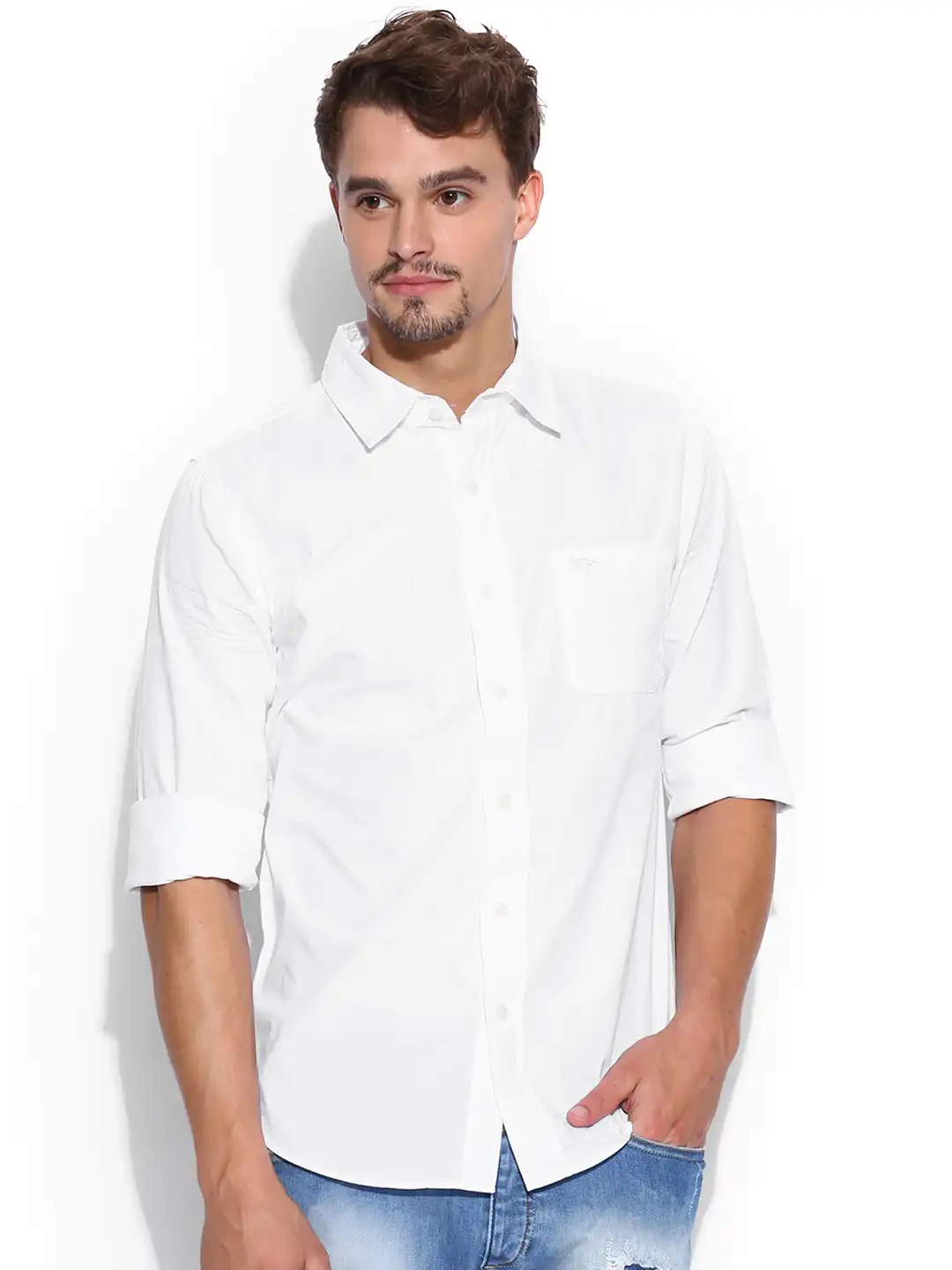 Buy Fox White Shirt - Shirts for Men 913176 | Myntra