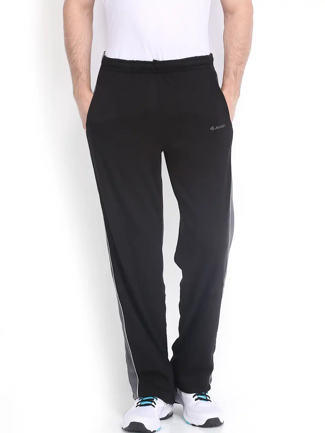 Buy Jockey SPORT Men Black Relaxed Fit Track Pants 9502 - Track
