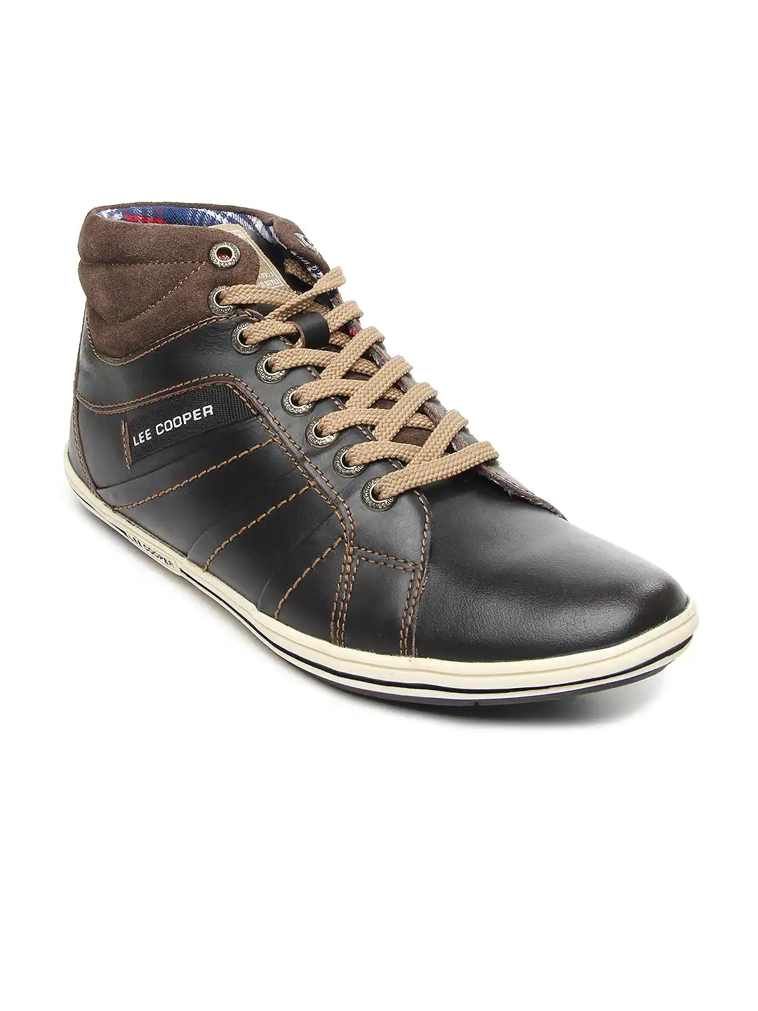 lee cooper brown leather casual shoes