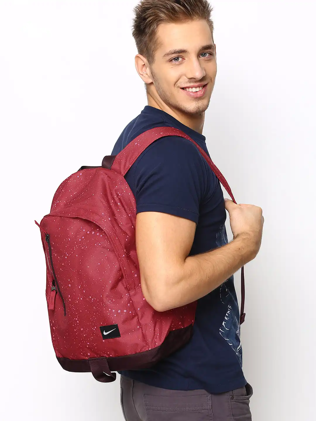nike all access backpack red Buy Nike Men Red & Burgundy All Access Half Day Backpack - Backpacks for  Men 468675