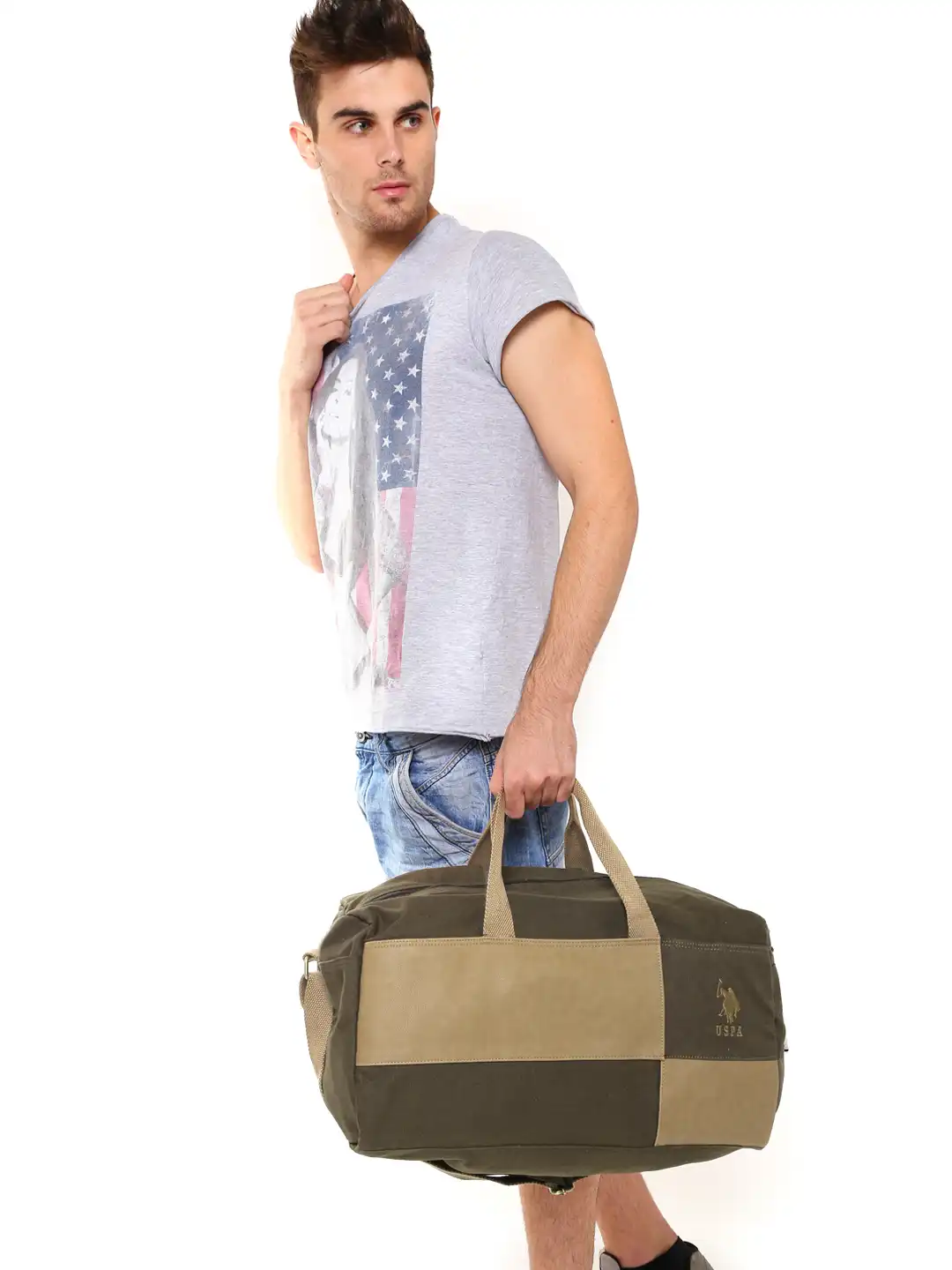 Buy U.S. Polo Assn. Unisex Brown Duffel Bag - Duffel Bag for