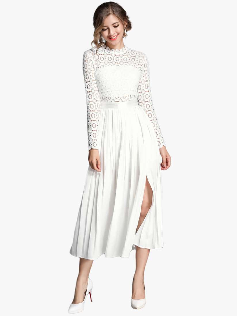 Buy JC Collection Women White Solid Midi Fit Flare Dress Dresses for Women 10002253 Myntra