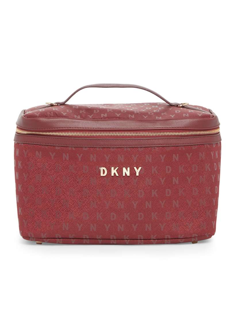 Buy DKNY Women Red Sig Softside Range Printed Toiletry Bag Travel Accessory for Unisex 10025313 Myntra