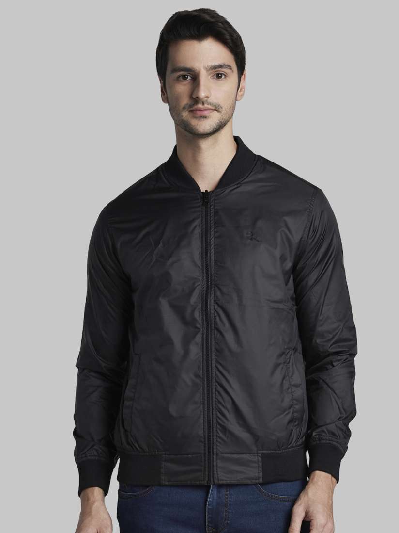 Buy Parx Men Black Solid Bomber Jacket Jackets for Men 10038611 Myntra