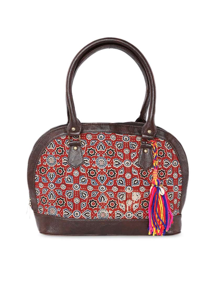 Buy Vivinkaa Red Brown Printed Handheld Bag Handbags for Women 10040161 Myntra
