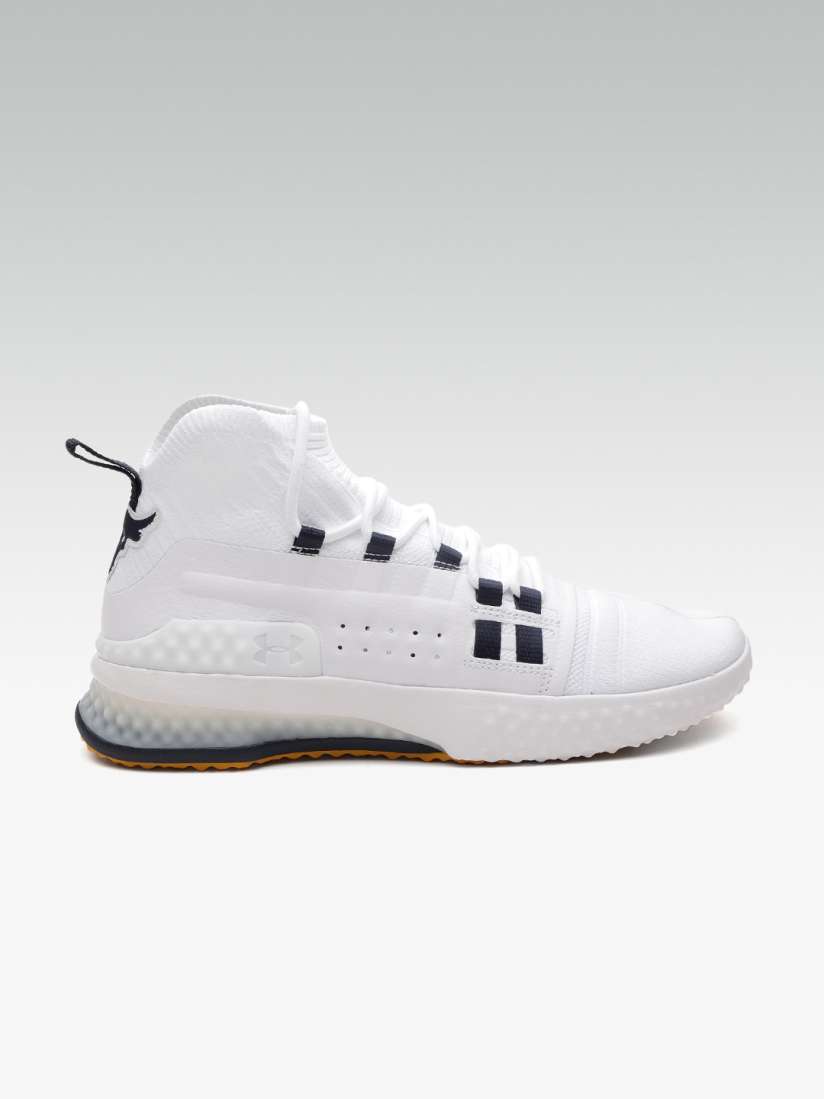 Buy UNDER ARMOUR Men White Project Rock 1 Mid Top Training Shoes Sports Shoes for Men 10048111 Myntra
