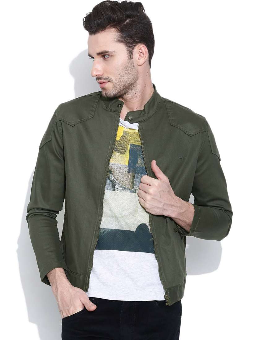 Buy Pepe Jeans Olive Green Jacket Jackets for Men 1005826 Myntra