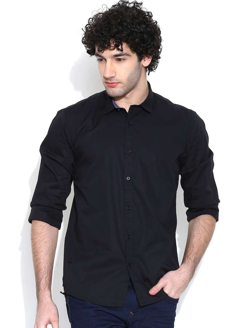 Buy Pepe Jeans Black Slim Fit Casual Shirt Shirts for Men 1006147 Myntra