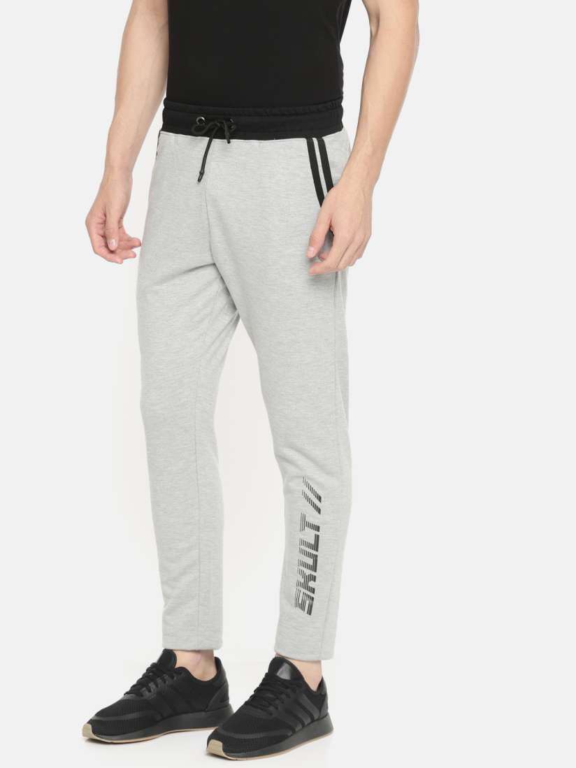 Buy SKULT by Shahid Kapoor Men Grey Melange Solid Straight Fit Track Pants Track Pants for Men 10065241 Myntra