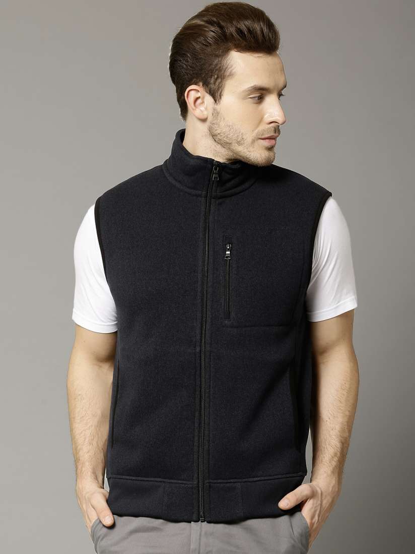 Buy Marks Spencer Navy Sleeveless Fleece Jacket Jackets for Men 1007924 Myntra