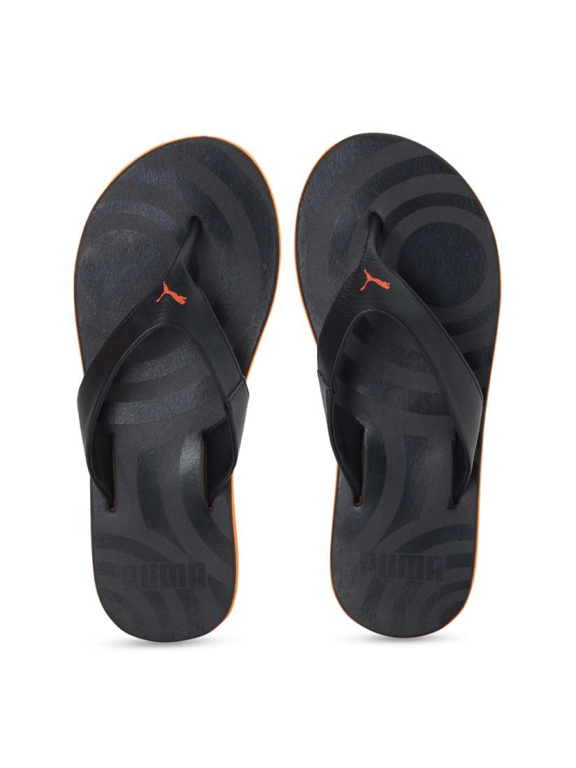 Puma black thong flip flop best sale