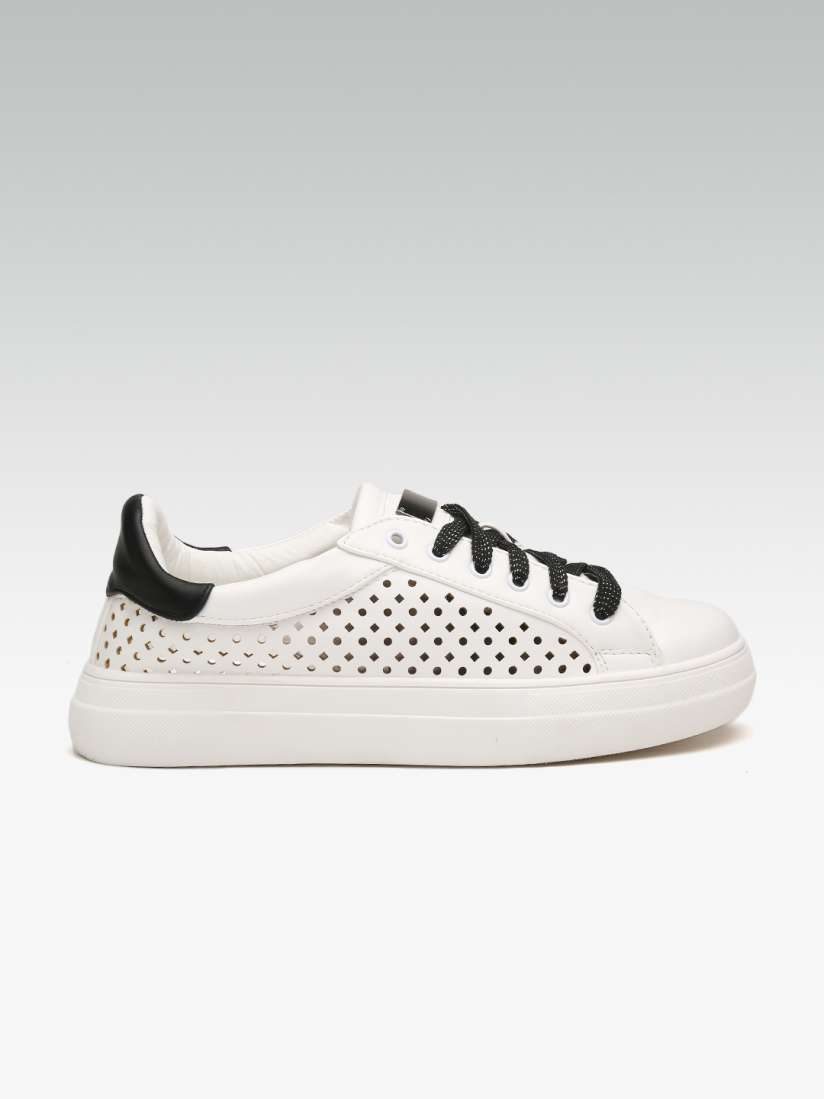 Buy ELLE Women White Laser Cuts Sneakers Casual Shoes for Women 10101677 Myntra