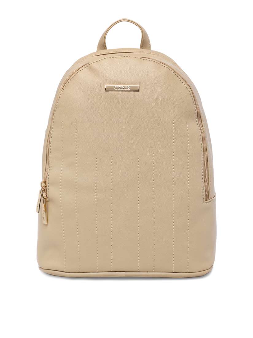 Buy CERIZ Women Beige Solid Backpack Backpacks for Women 10111271 Myntra