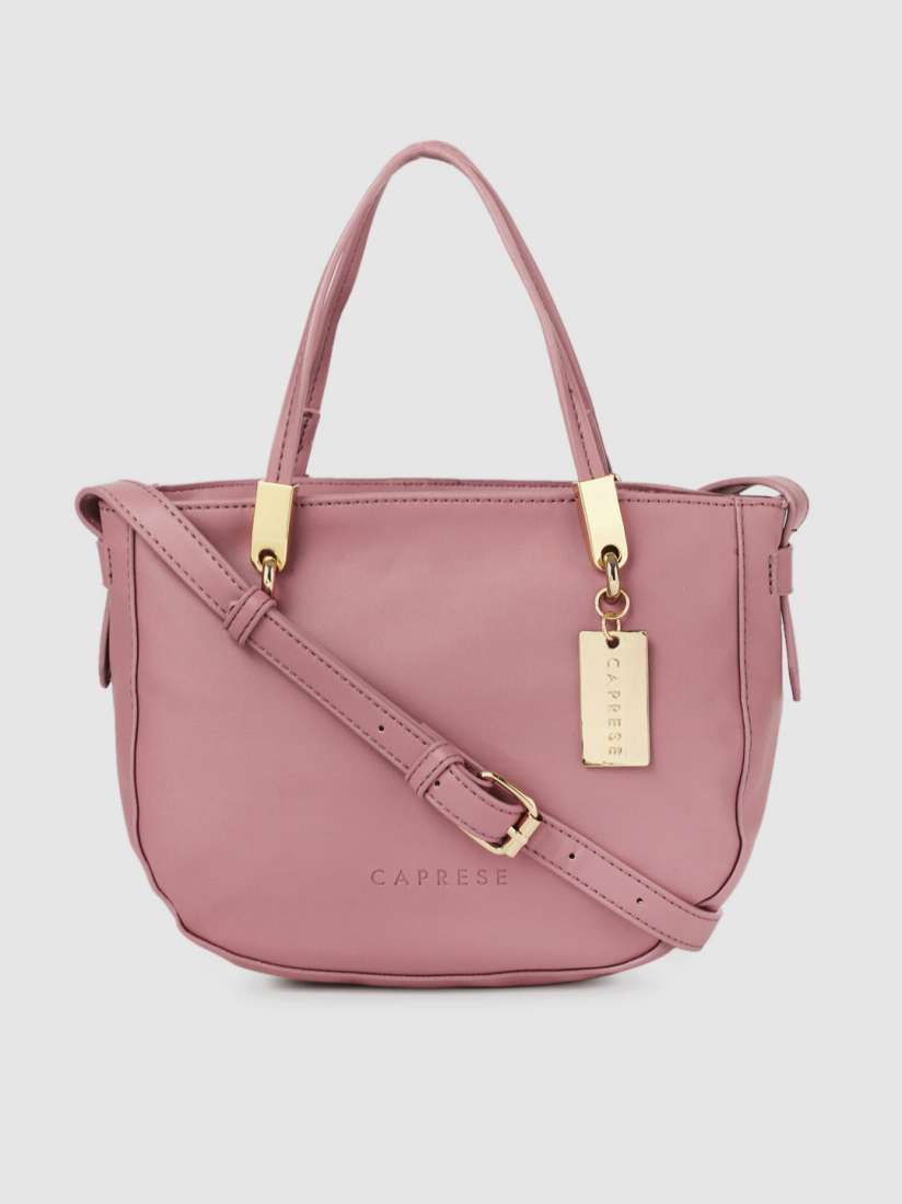 Buy Caprese Pink Solid Handheld Bag Handbags for Women 10117375 Myntra