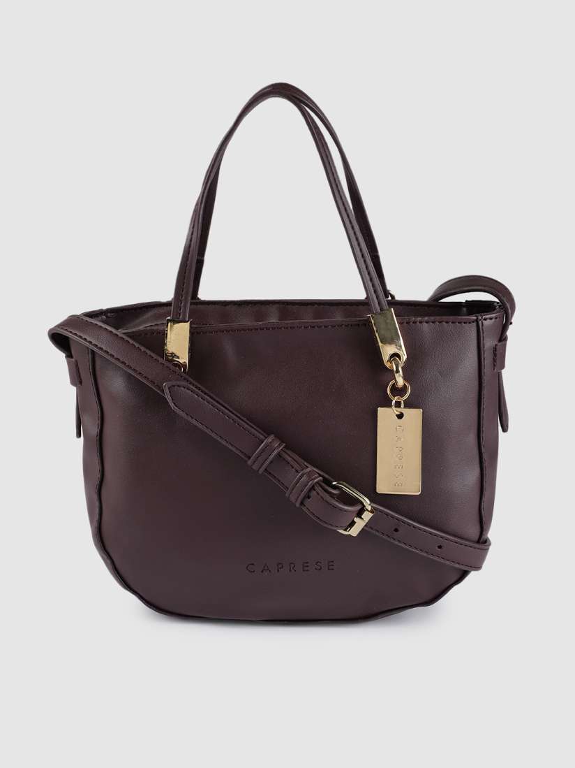 Caprese maroon solid handheld bag outlet