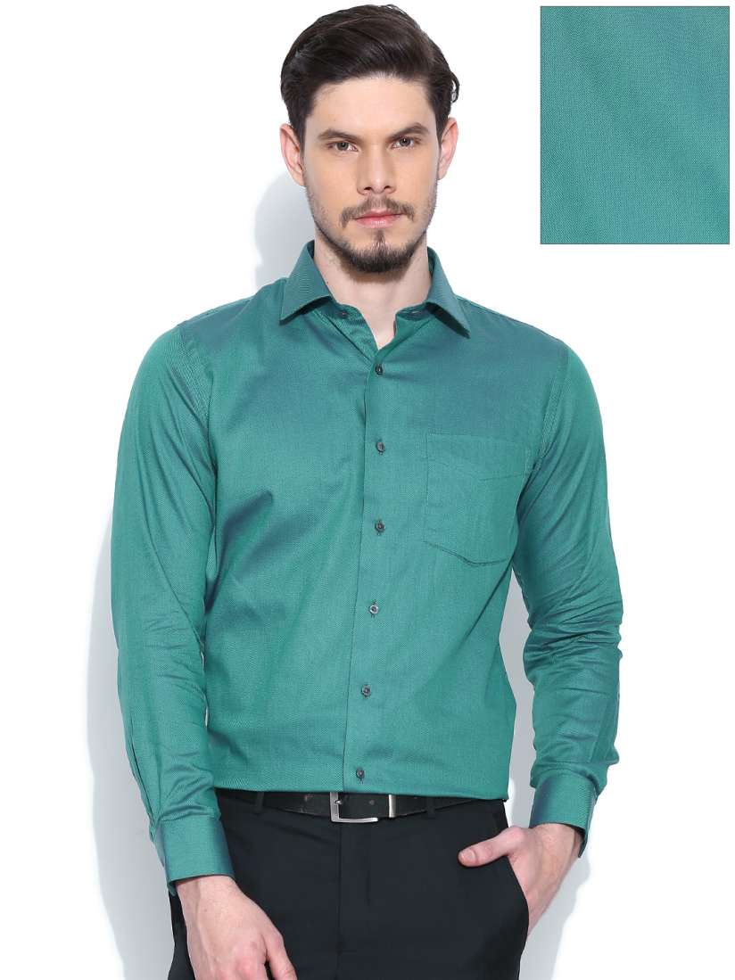 Buy Van Heusen Green Dual Toned Slim Partywear Shirt Shirts for Men 1011942 Myntra