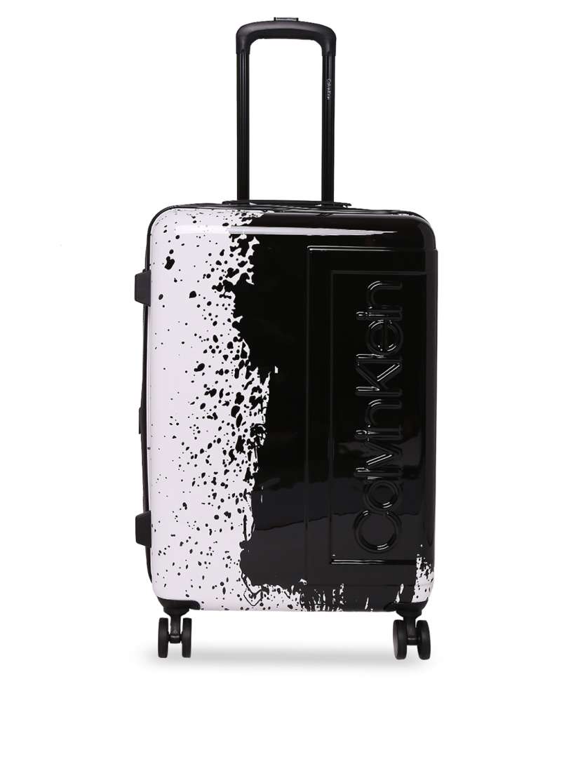 Buy Calvin Klein Unisex Black White Printed Large Trolley Bag Trolley Bag for Unisex 10126777 Myntra