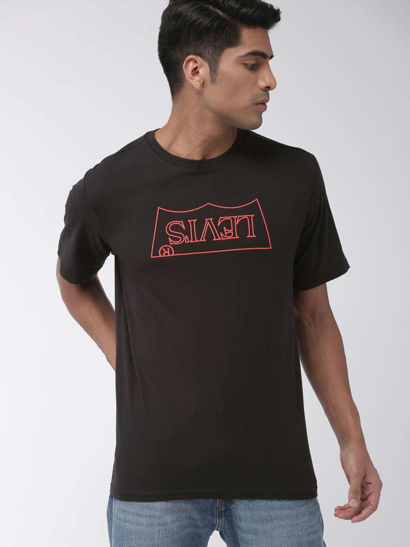 Buy Levis X Stranger Things Men Black Printed Round Neck T Shirt Tshirts for Men 10129343 Myntra