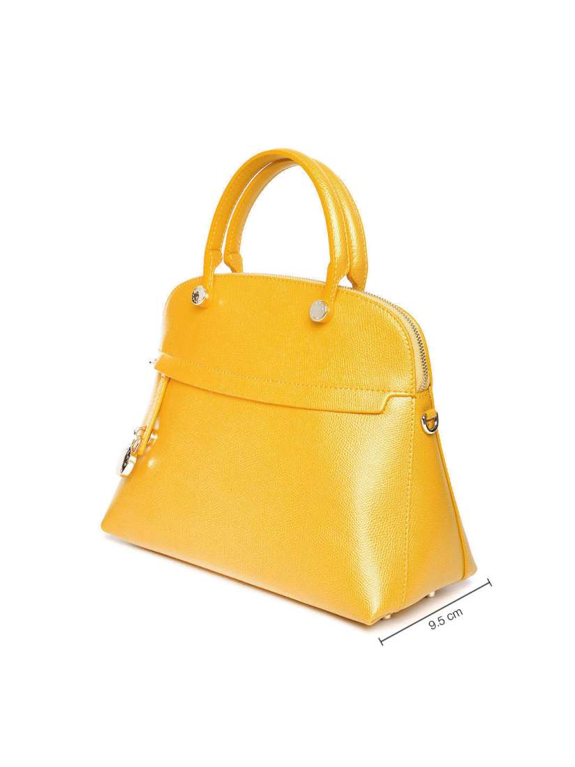 Buy Furla Mustard Yellow Leather Handbag with Sling Strap Handbags for Women 1013626 Myntra