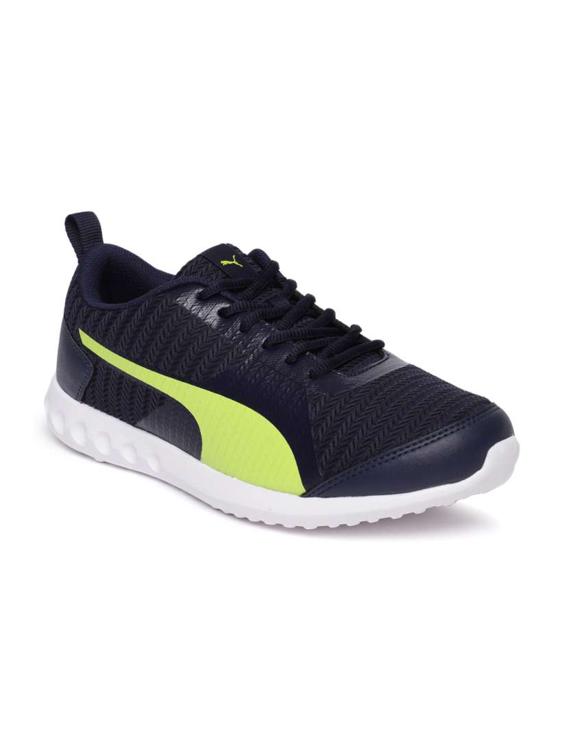 Buy Puma Men Navy Blue Lime Green Textured Magnum IDP Running Shoes Sports Shoes for Men 10137123 Myntra