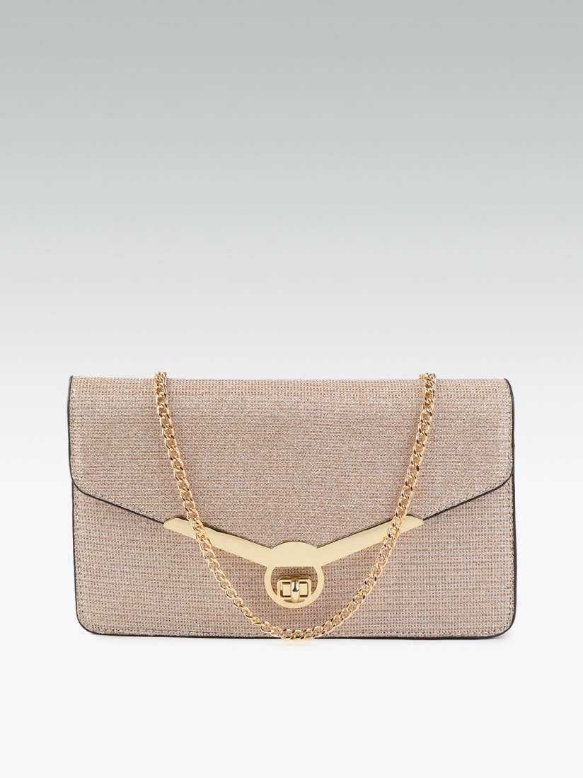 Buy DOROTHY PERKINS Gold Toned Embellished Clutch with Sling Strap Clutches for Women 10142451 Myntra