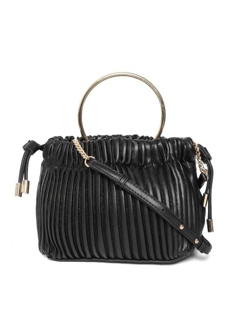 Buy MANGO Black Textured Handheld Bag Handbags for Women 10142713 Myntra