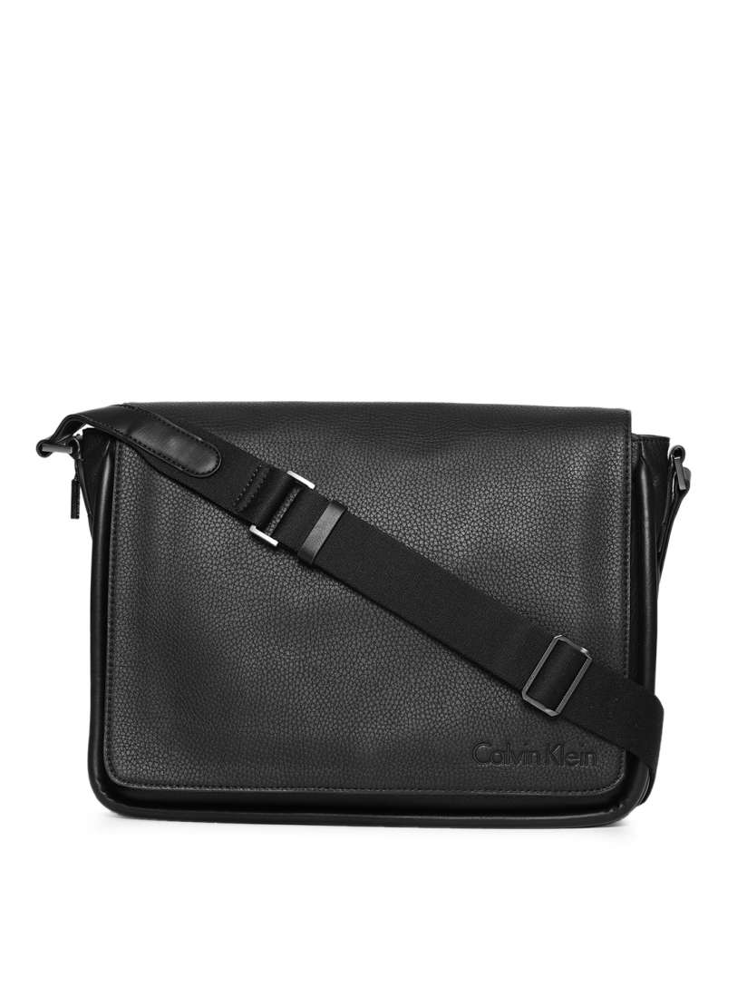 Buy Calvin Klein Jeans Men Black Solid Messenger Bag Messenger Bag for Men 10143651 Myntra