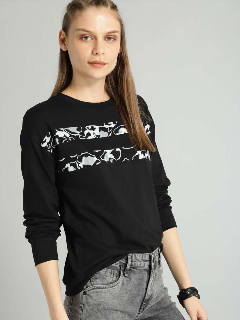 Full sleeve t shirts for womens myntra shop